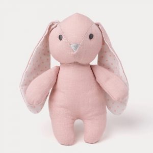 瑞典 Teddykompaniet Elina霧粉棉麻兔兔