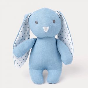 瑞典 Teddykompaniet Elina霧藍棉麻兔兔